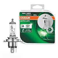 Автолампы, гологенные лампы для авто Н4 12V 60/55 (43) OSRAM Ultra ife (2шт)