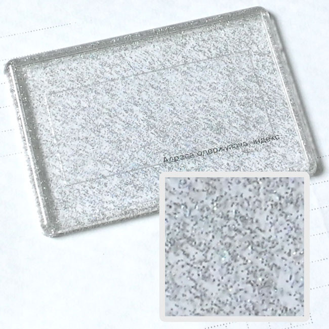 Магніти акрилові 95х65 мм (фото 89х59 мм). Колір перламутровий голографічний, фото 1