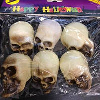 Череп декор на Хелловін, 6 шт, Череп декор на хэллоуин, фото 2