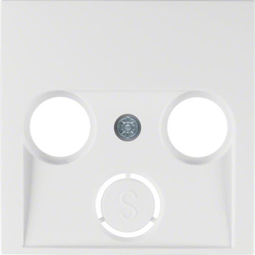 Накладка для антеною розетки 2/3 отв., стать. біла матова S. 1/B. 3/B. 7 GLAS 12031909
