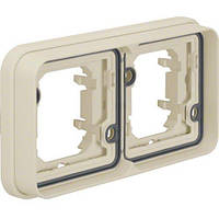 Рамка 2Х для в/у, горизонтальна, полярно-білий, W. 1