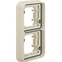 Рамка 2Х для в/у, вертикальна, полярно-білий, W. 1