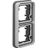 Рамка 2Х для в/у, вертикальна, сірий, W. 1