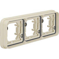 Рамка 3Х для в/у, горизонтальна, полярно-білий, W. 1