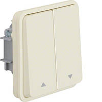 Вставка вимикача для жалюзі 2-клавішна, полярно-білий, 10А/250В W. 1