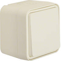 Вимикач хрестовий IP55, полярно-білий, 10АХ/250В W. 1