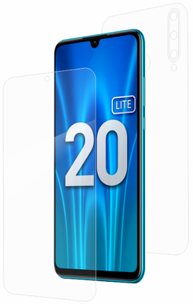 Гідрогелева захисна плівка на HUAWEI Honor 20 Lite на весь екран прозора, фото 1