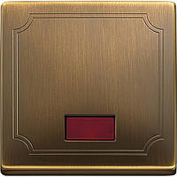 Клавіша вимикача з підсвічуванням Merten SD MTN411843 антична латунь