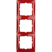 Рамка 3-а Berker колекція «S. 1», колір «Червоний», 10138962