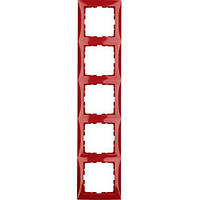 Рамка 5-а Berker колекція «S. 1», колір «червоний», 10158962