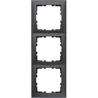 Рамка 3-а Berker колекція «S. 1», колір «антрацит», 10139949