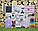 Бізіборд для дівчинки, Розвиваюча Дошка для дітей, Іграшки Монтесорі, рожево-фіолетова, 50*65 Бізікуб, фото 5