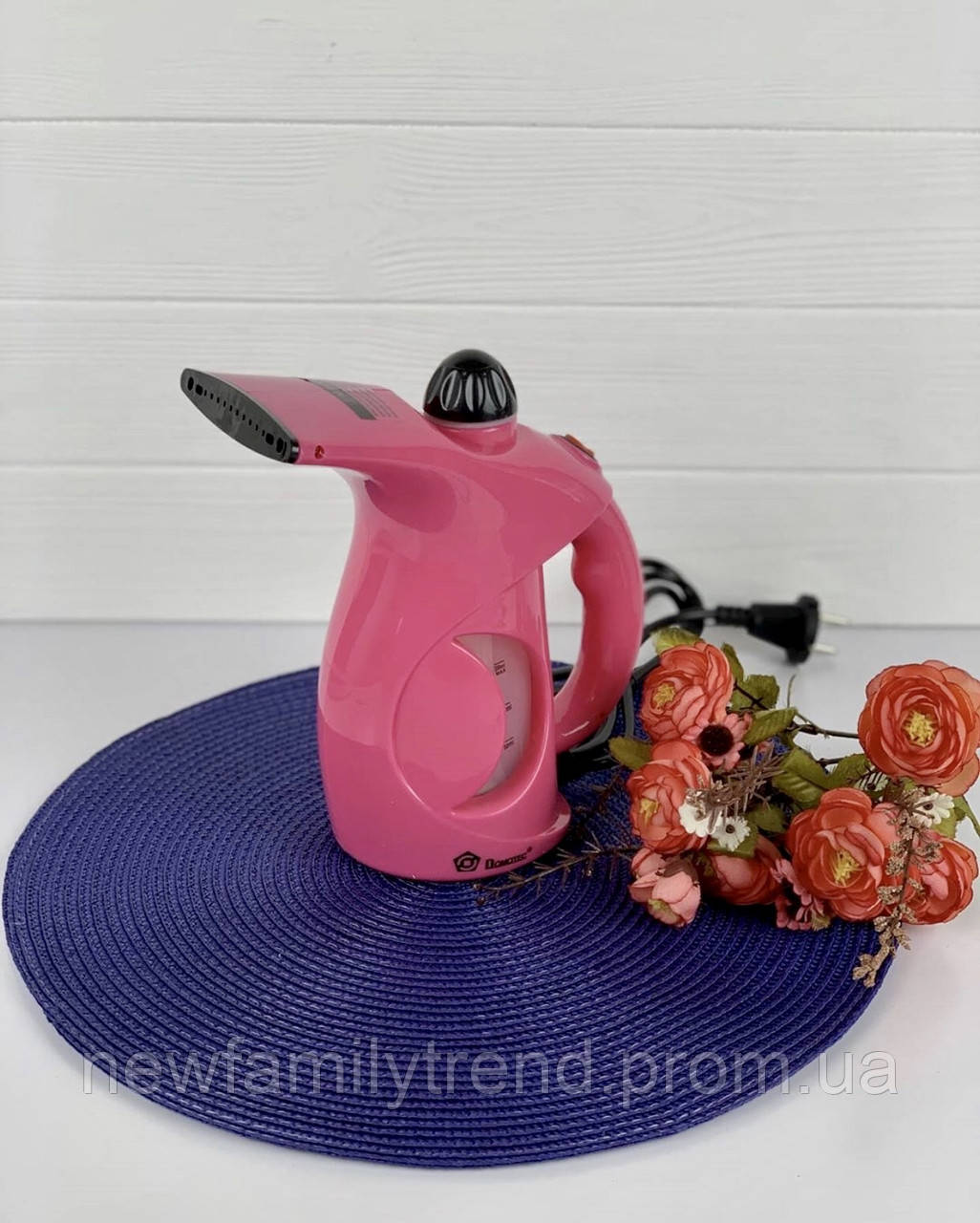 Відпарювач ручний Domotec MS-5360, рожевий, фото 1