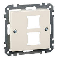 Панель розеток RJ11/RJ45, 2-я Merten SM MTN291644 бежевий глянець