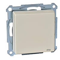 Розетка з з/к з кришкою IP44 Merten SM MTN2314-0344 бежевий глянець
