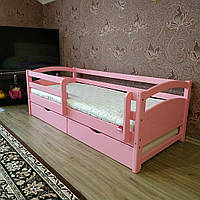 Односпальная кровать "Тахта" - Милана розовая, массив ольхи