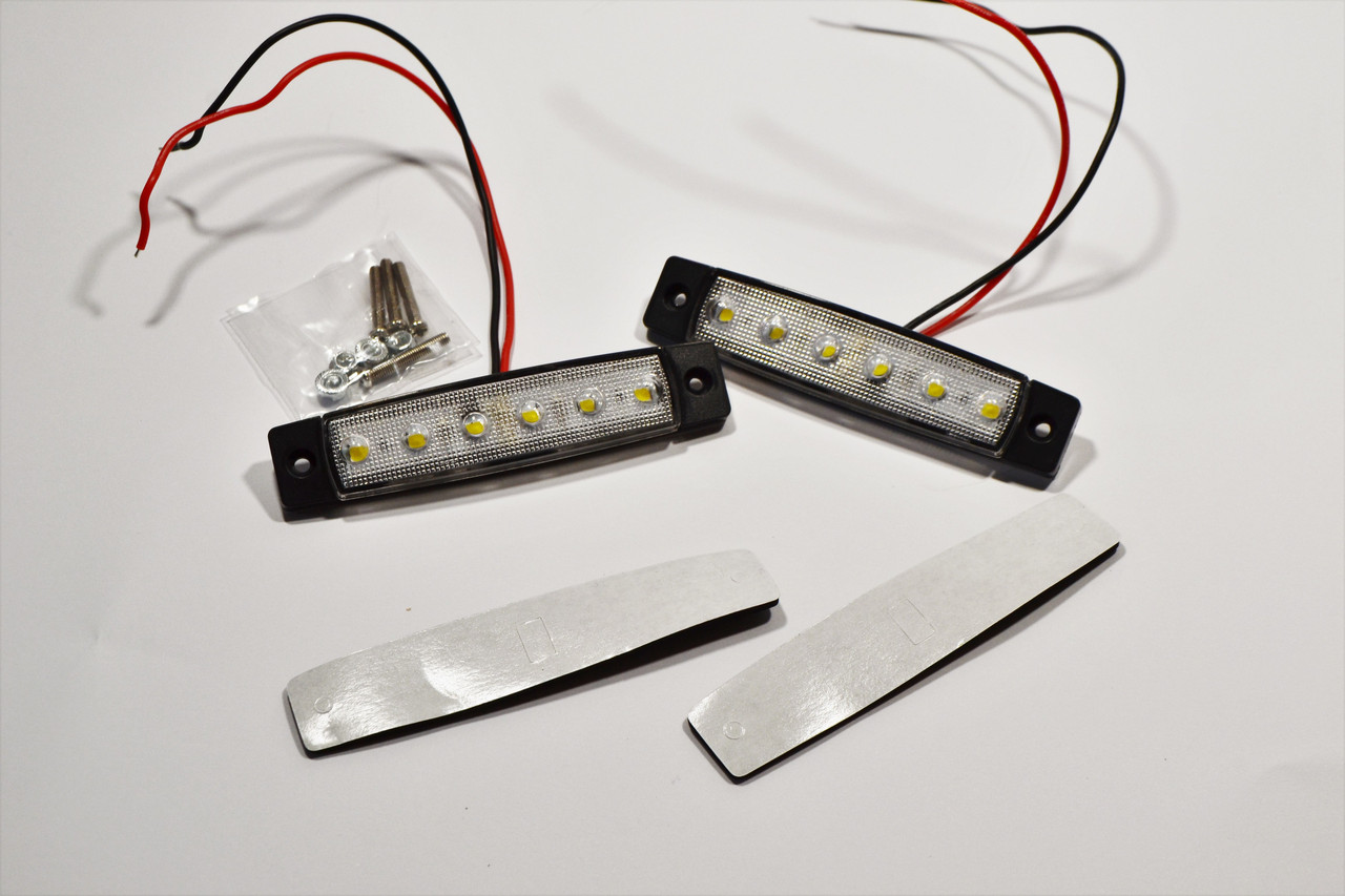 Габарит LED (NTK) 12v 6-діодний білий 2 шт., фото 1