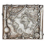 Барельєф "Дрова карта світу" світна, фото 2