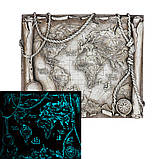 Барельєф "Дрова карта світу" світна, фото 3