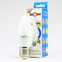 Светодиодная лампа свеча Biom BT-548 нейтральный свет 4500К 4 Вт C37 цоколь E27