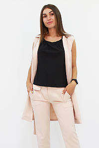 Розмір S | Жіночий подовжений костюм, світло-бежевий