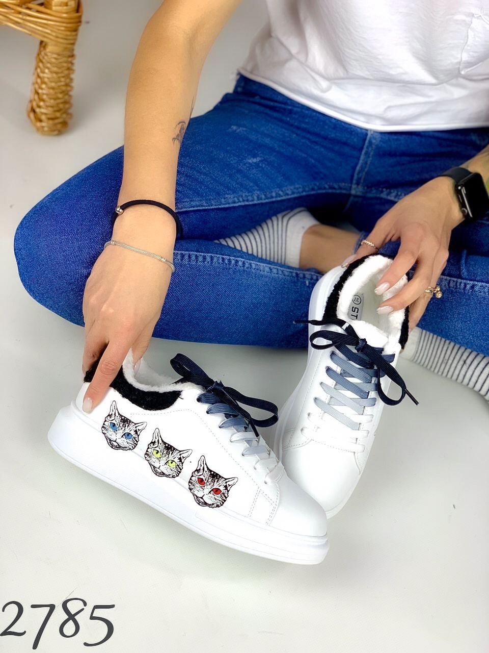 Кросівки зимові, білі, фото 1