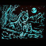 Барельєф Пара вовків світиться в темряві, фото 5