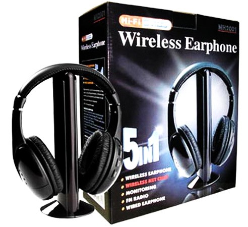 Бездротові Hi Fi навушники 5 в 1 + FM, фото 1