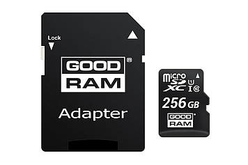 Картка пам'яті MicroSDXC 256 GB UHS-I Class 10 Goodram + SD-adapter (M1AA-2560R12)