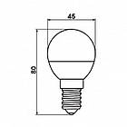 Світлодіодна лампа "матовий кулька" Biom BT-565 тепле світло 3000К 7 Вт G45 цоколь E14, фото 2