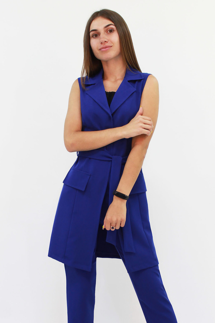 Жіночий подовжений костюм Endru, синій, фото 1