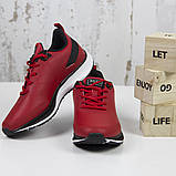 Чоловічі кросівки, червоні BaaS M996-8. Кроси чоловічі повсякденні, зручні, спортивні. Чоловіче взуття, фото 4