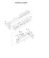 Гидроцилиндр рулевого управления 31LH-30090 (RH steering cylinder) для Hyundai HL780-7