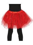 Спідниця дитяча пачка карнавальна пишна з фатину червоного кольору, фото 2