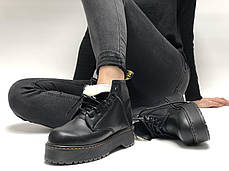 Жіночі черевики Dr.Martens JADON mid шкіра, ЗИМА чорні. ТОП Репліка ААА класу., фото 2