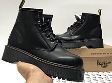 Жіночі черевики Dr.Martens JADON mid шкіра, ЗИМА чорні. ТОП Репліка ААА класу., фото 3
