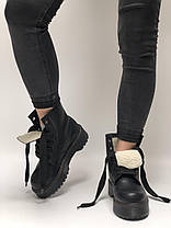 Жіночі черевики Dr.Martens JADON MOLLY шкіра, ЗИМА чорні. ТОП Репліка ААА класу., фото 2