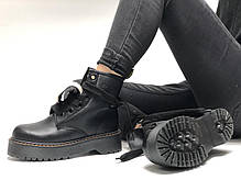 Жіночі черевики Dr.Martens JADON MOLLY шкіра, ЗИМА чорні. ТОП Репліка ААА класу., фото 3