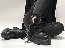 Жіночі черевики Dr.Martens JADON MOLLY шкіра, ЗИМА чорні. ТОП Репліка ААА класу., фото 3