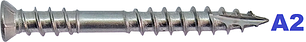 HW-T2i Шуруп з потайною голівкою для терасної дошки, дві різьби