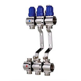 Колекторний блок із термостатичними клапанами 1" 1100 х 03 Czech Product