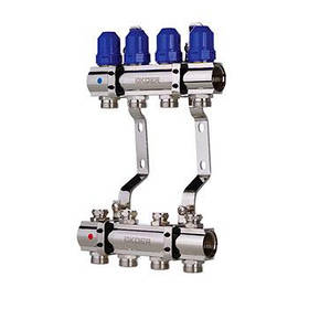 Колекторний блок із термостатичними клапанами 1" 1100 х 04 Czech Product