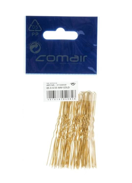 Шпильки Comair коричневі 6,5 см 50 шт
