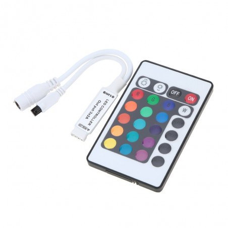 RGB контроллер 6A IR 72W 12V 24 кнопки для светодиодной ленты. - фото 1 - id-p33553068
