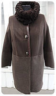 Пальто жіноче Almatti модель О-0114 коричневе