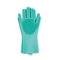 Перчатка для мойки посуды Gloves for washing dishes (Green) | Силиконовые перчатки для мытья и чистки