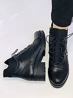 Турецькі жіночі осінні черевики. На низьких підборах. Натуральна шкіра. Р  38.39 40, фото 10
