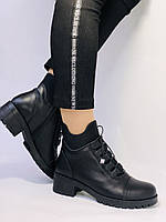 Турецькі жіночі осінні черевики. На низьких підборах. Натуральна шкіра. Р  38.39 40, фото 3