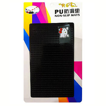 Тримач для телефону автомобільний PU липучка (Black) | Липкий тримач для телефону