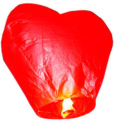 Небесний ліхтарик "Серце VIP" 150 см, колір - червоний